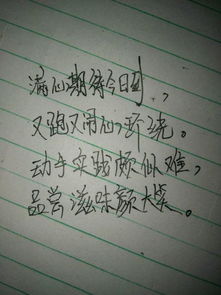 關于食物的自創(chuàng)詩句