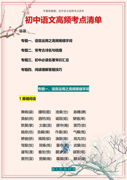 中考語文重點(diǎn)古詩句及名著