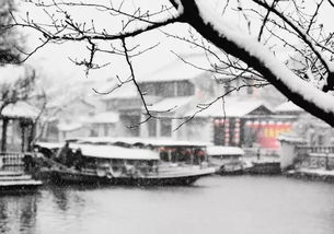 雪景,詩句,古鎮(zhèn)