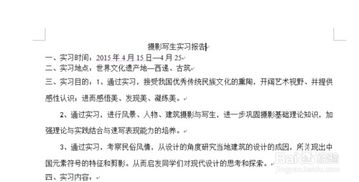 攝影寫生實訓報告(安徽寫生實訓報告)
