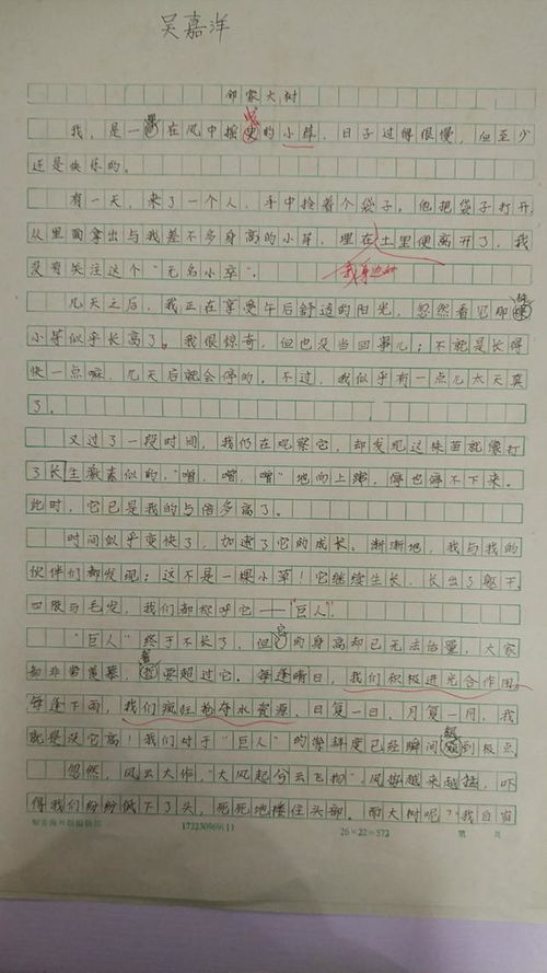 用聲音開(kāi)頭寫(xiě)事的作文四級