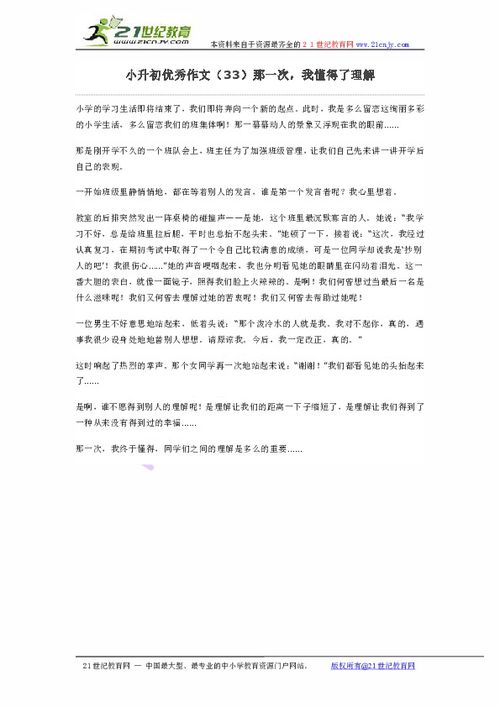 我懂了小學作文開頭