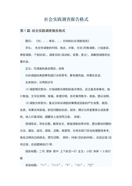 高中社會(huì )實(shí)踐調查報告格式(高中社會(huì )實(shí)踐調查報告格式)
