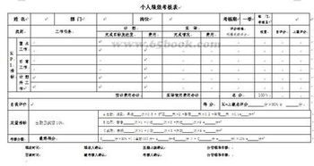 考核表個(gè)人總結(jié)范文()
