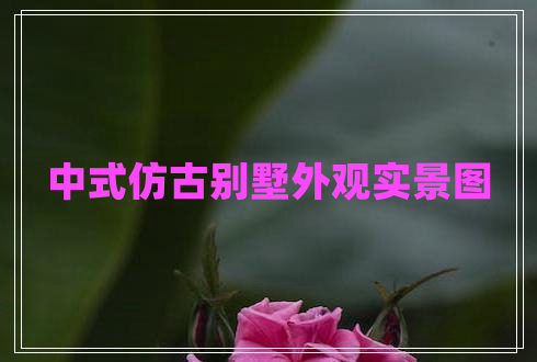 中式仿古別墅外觀實景圖
