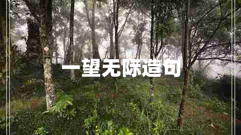 一望無(wú)際造句