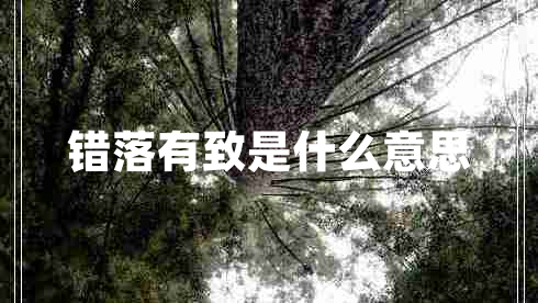 錯(cuò)落有致是什么意思