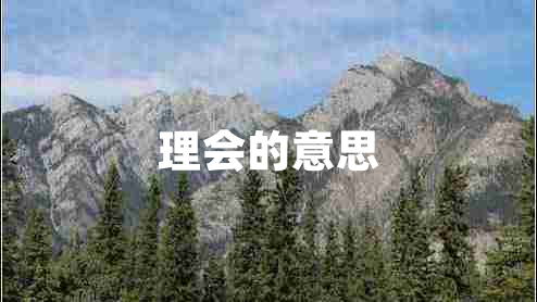 理會的意思