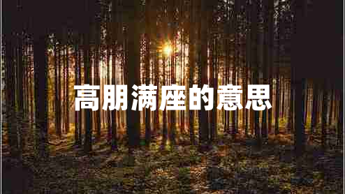 高朋滿(mǎn)座的意思