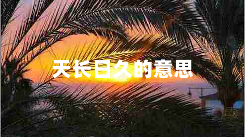 天長(cháng)日久的意思