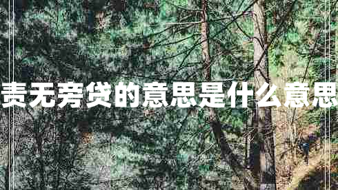 責無旁貸的意思是什么意思