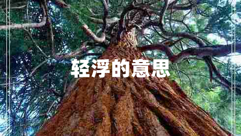 輕浮的意思