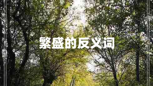 繁盛的反義詞