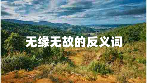 無緣無故的反義詞