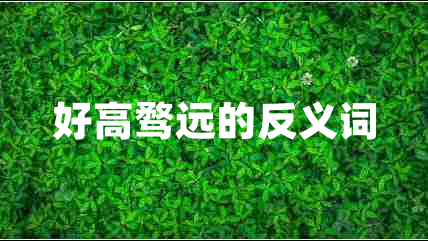 好高騖遠的反義詞