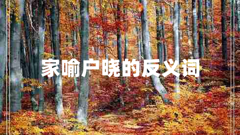 家喻戶(hù)曉的反義詞