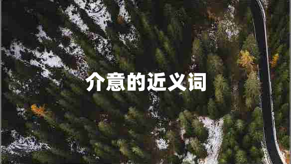 介意的近義詞