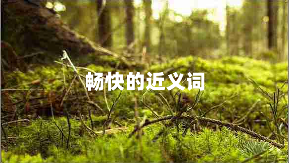 暢快的近義詞