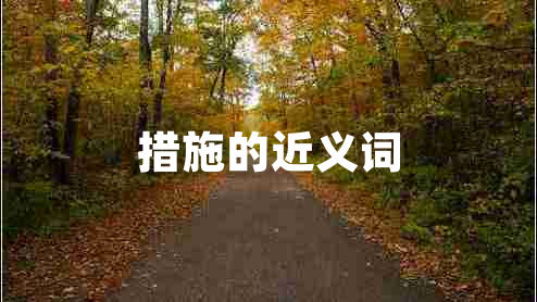 措施的近義詞