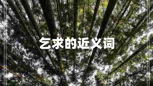 乞求的近義詞