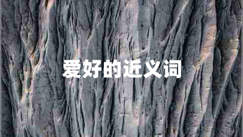 愛好的近義詞