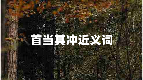 首當其沖近義詞