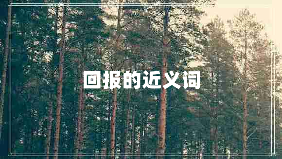 回報的近義詞