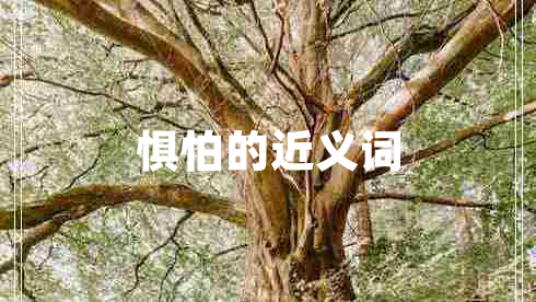 懼怕的近義詞
