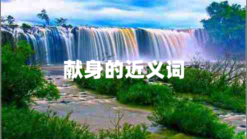 獻(xiàn)身的近義詞