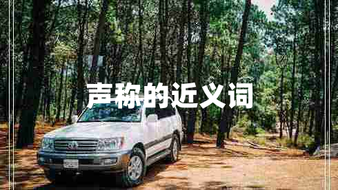 聲稱的近義詞