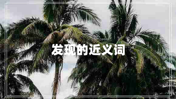 發(fā)現(xiàn)的近義詞
