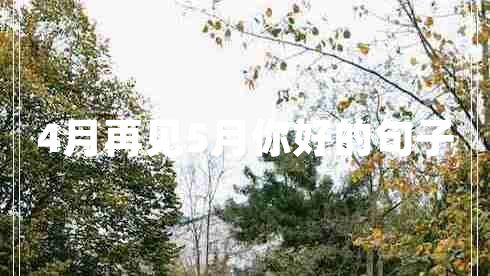 4月再見(jiàn)5月你好的句子