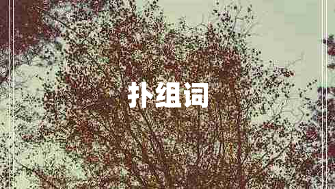 撲組詞