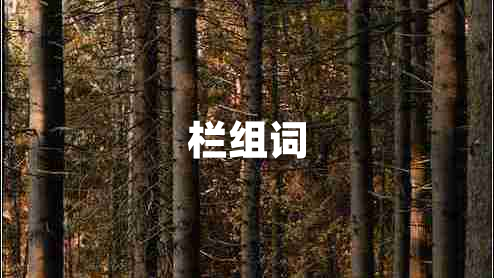 欄組詞