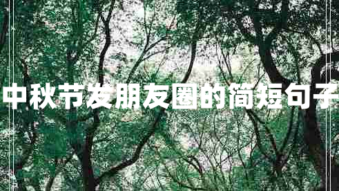 中秋節(jié)發(fā)朋友圈的簡短句子