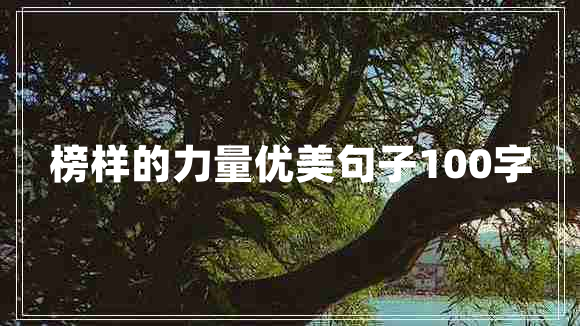 榜樣的力量?jī)?yōu)美句子100字