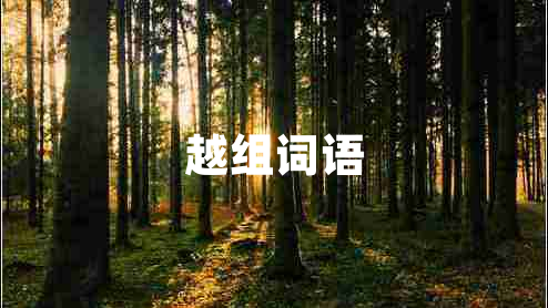越組詞語