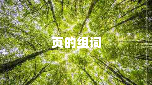 頁(yè)的組詞