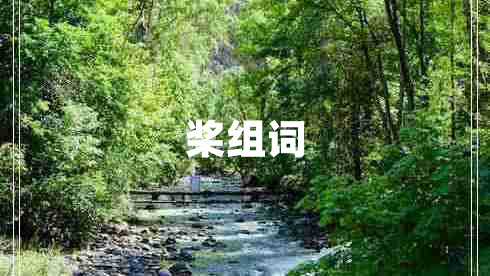 槳組詞