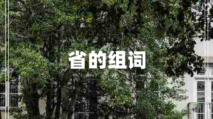 省的組詞