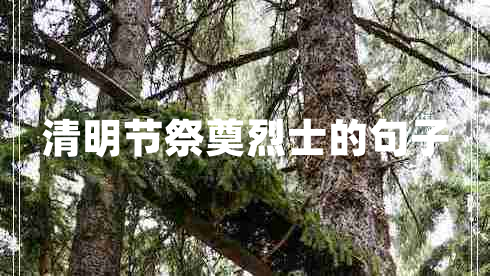 清明節祭奠烈士的句子