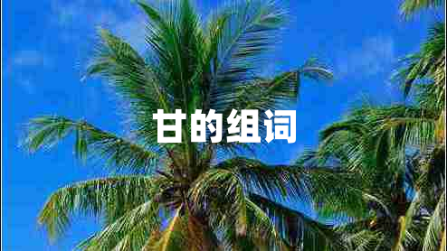 甘的組詞