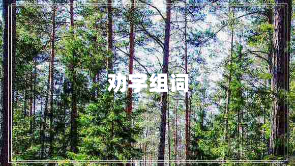 勸字組詞