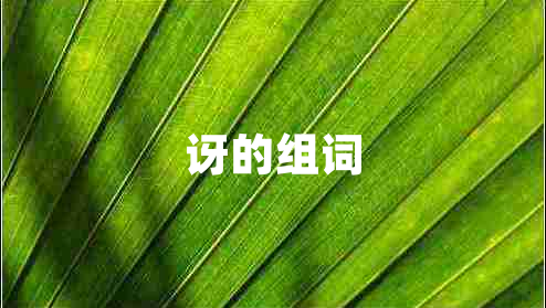 訝的組詞