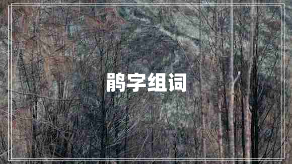 鵑字組詞