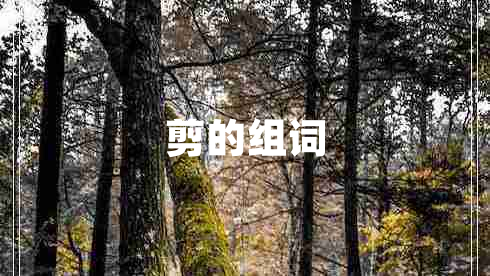 剪的組詞