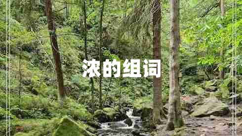 濃的組詞
