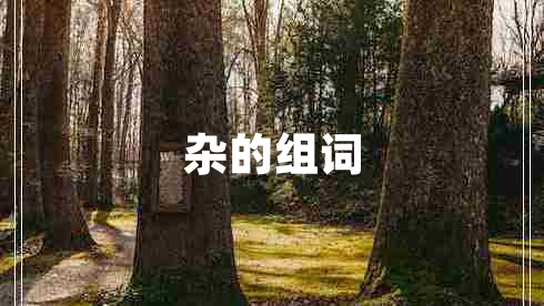 雜的組詞