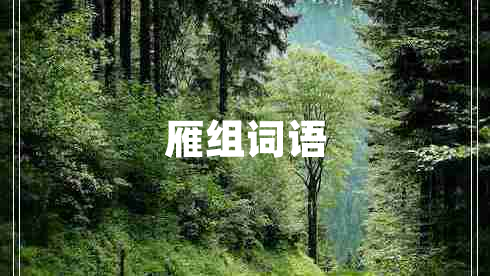 雁組詞語(yǔ)