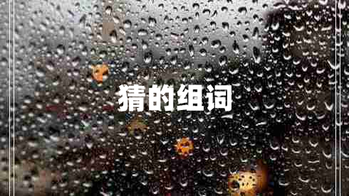 猜的組詞